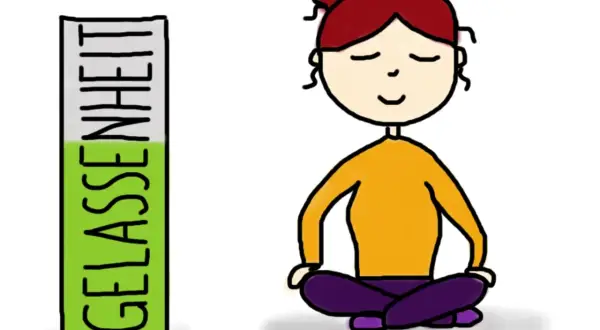 Ein Kind meditiert, um Gelassenheit zu finden. Vier Kinder könnten diesen Zustand erreichen.