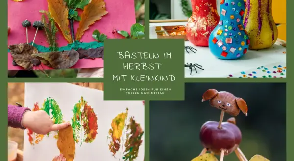 Kreatives **Herbst basteln Kita**: Kinder gestalten bunte Kürbisse, Blattbilder und Kastanientierchen. Tolle Ideen für einen Nachmittag voller Spaß!