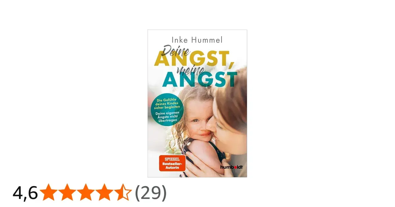 Buchcover "Deine Angst, meine Angst" von Inke Hummel. Es zeigt eine Mutter, die ihr Kind tröstet, um **Angst bei Kindern** zu thematisieren.